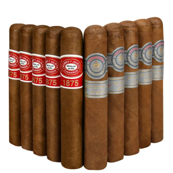 Slam Pack: Romeo y Julieta 1875 Bully vs Montecristo Platinum Robusto (Assorted Sizes / 10 Pack)