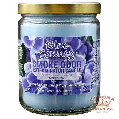 Smoke Odor Candle - Blue Serenity (13oz Jar)