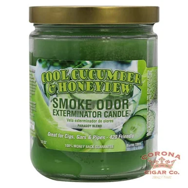 Smoke Odor Candle - Cool Cucumber & Honeydew Melon (13oz Jar)