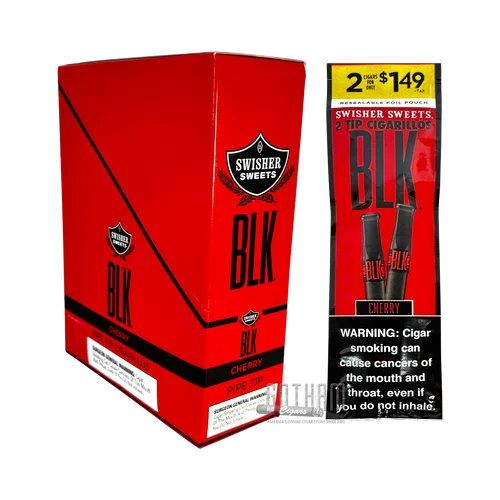 Swisher Sweets BLK Tip Cigarillos Cherry (30 Cigarillos)