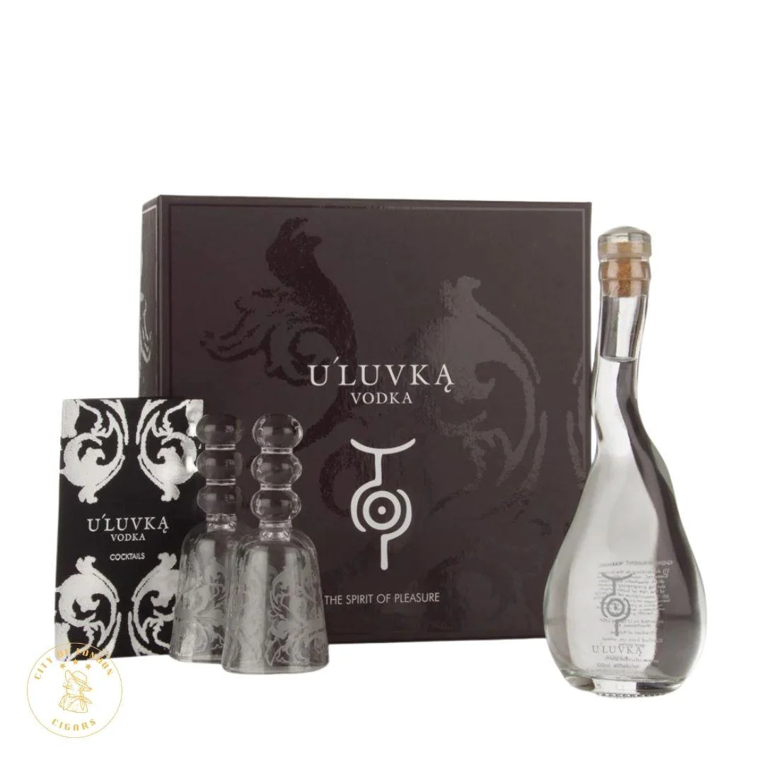 U’Luvka Vodka Gift Box (with 2 Glasses) - 10cl