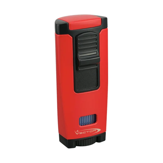 Vector Apex Triple Jet Cigar Lighter – Red Matte