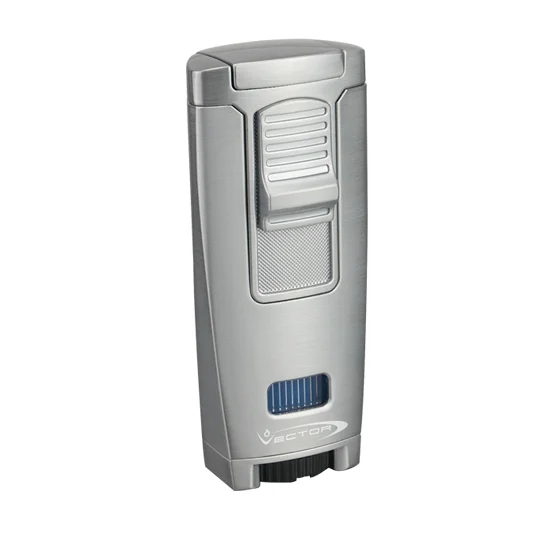 Vector Apex Triple Jet Flame Cigar Lighter – Chrome Satin