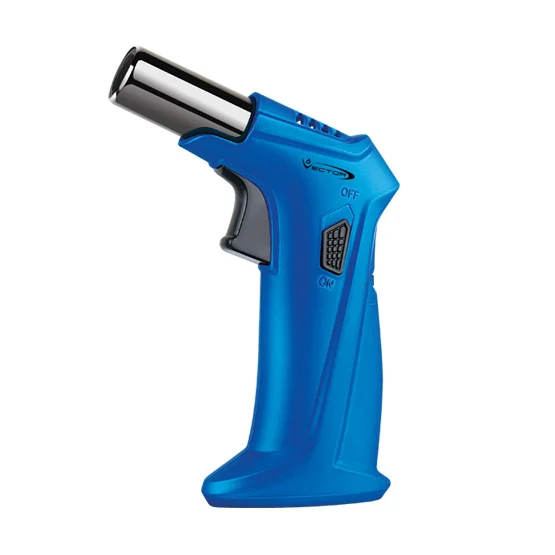 Vector Clash Single Jet Flame Table Lighter – Blue Matte