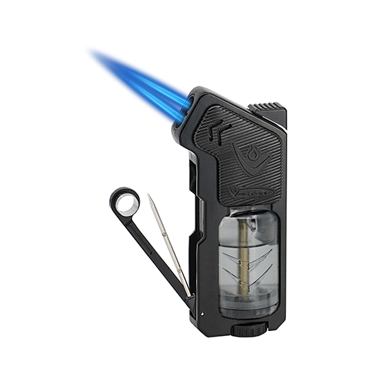 Vector Shadow Double Jet Flame Cigar Lighter – Clear