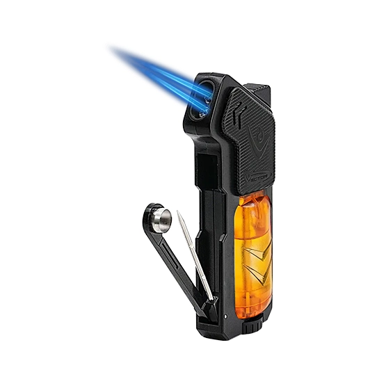 Vector Shadow Double Jet Flame Cigar Lighter – Orange