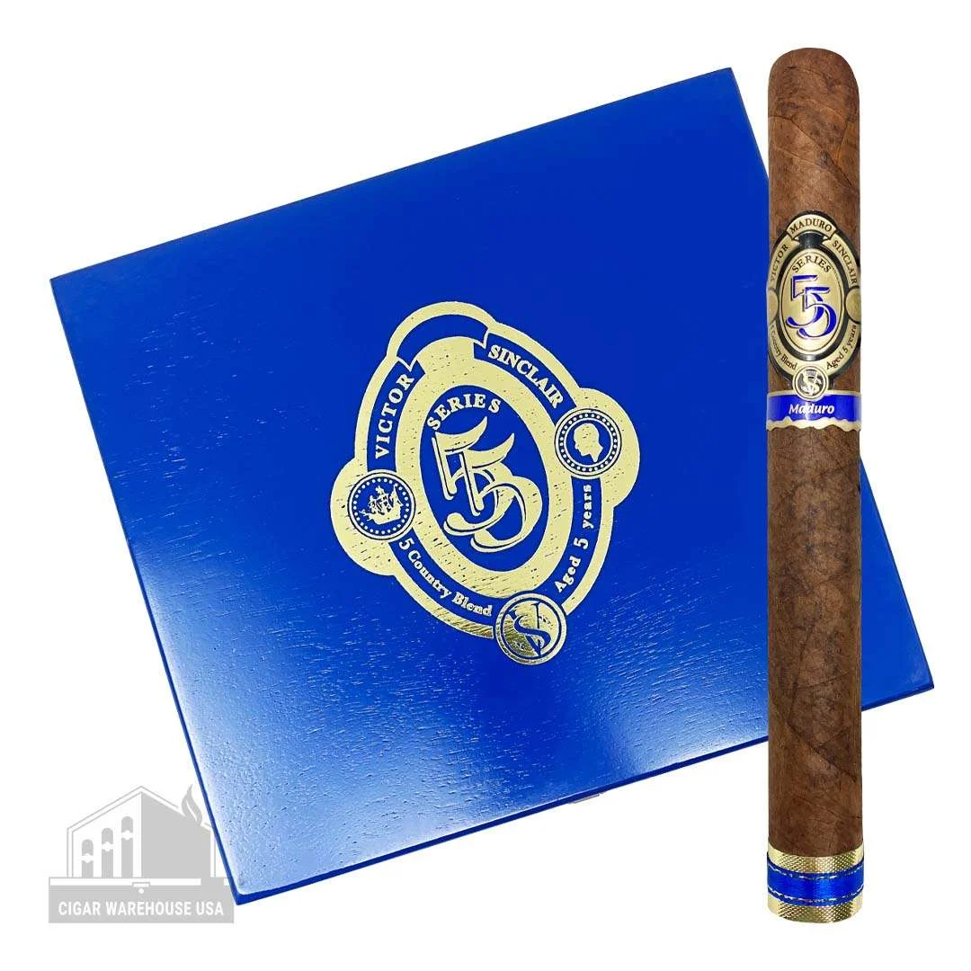 Victor Sinclair Series 55 Blue Label Maduro Churchill – Box