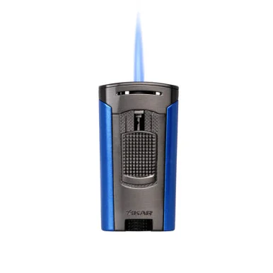 Xikar "Astral" Single-Jet Flame Lighter (Gunmetal & Blue)