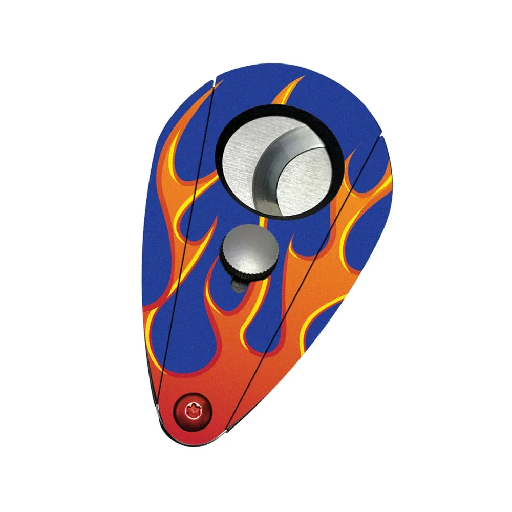 Xikar Xi2(Hot Rod Series) Blue with Orange Flames Cutter