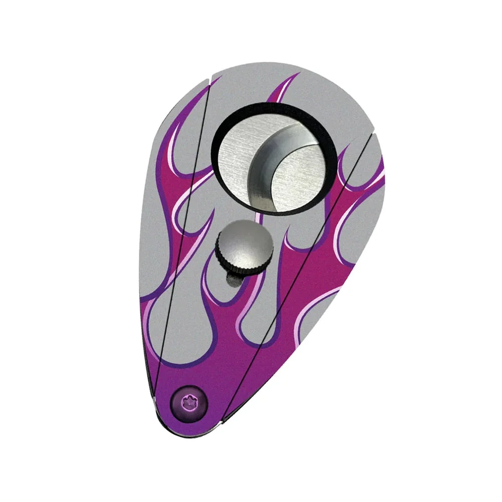 Xikar Xi2(Hot Rod Series) Gray with Purple Flames Cutter