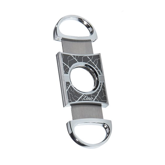 Zino Graphic Leaf Double Blade Cigar Cutter – Grey